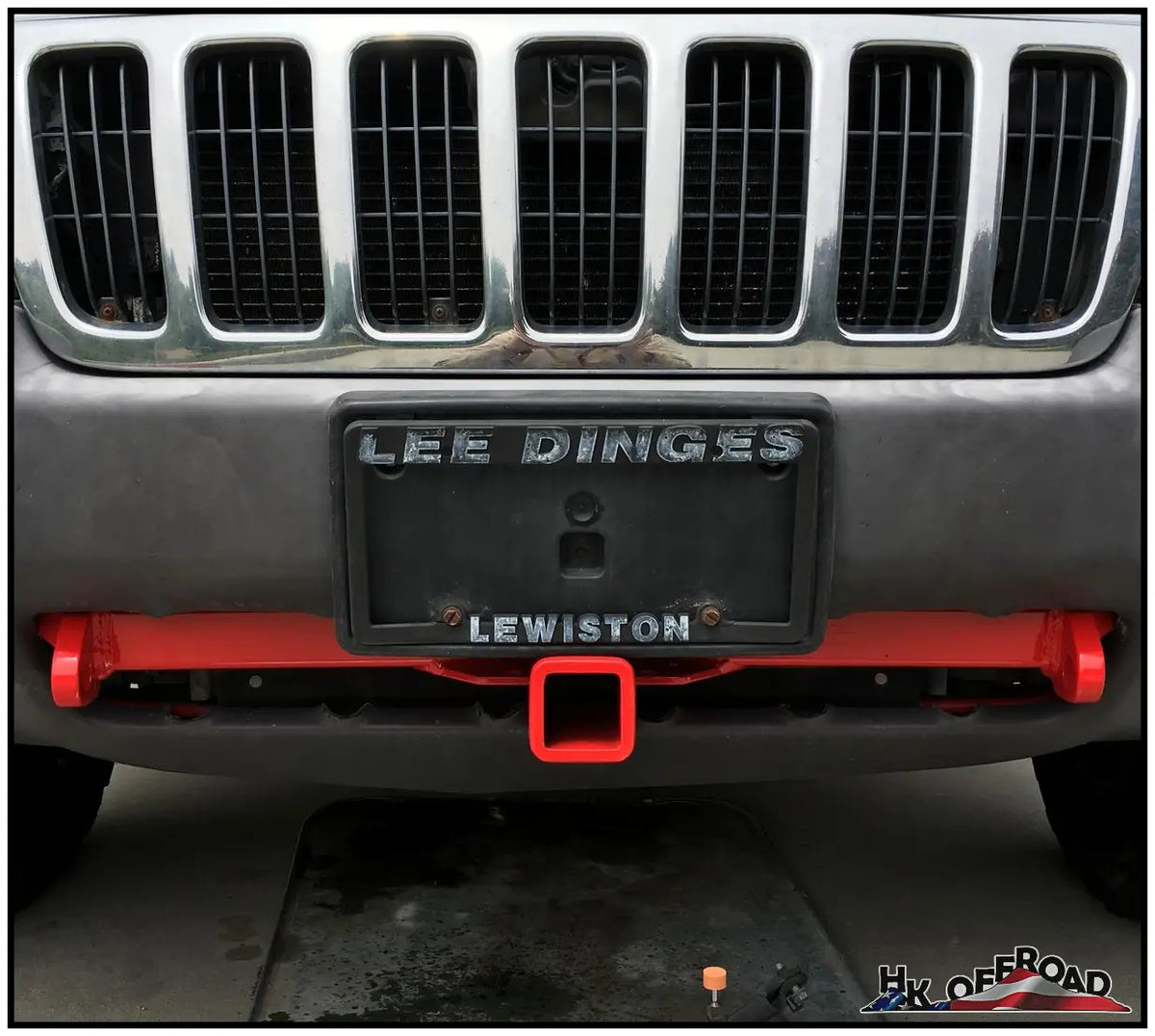 Front Tow Hitch Receiver w Shackle Tabs WJ WK XK Heavy Duty