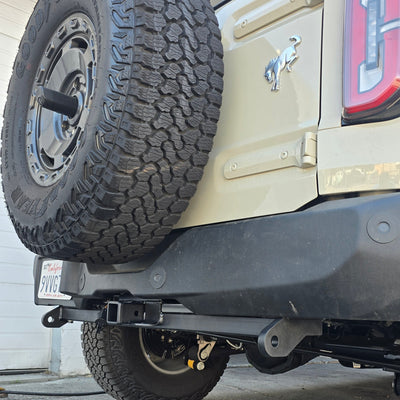 Ford Bronco 6th Gen 2021+ Rear Tow Hitch w/ Shackle Tabs - Rated Class III 5,000-lbs Towing