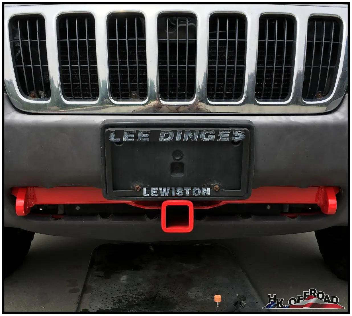 Front Tow Hitch Receiver w Shackle Tabs WJ WK XK Heavy Duty